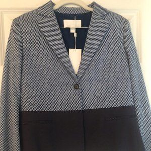 Hugo Boss Jomalara Color Block Jacket - Size 6 - Blue & Navy